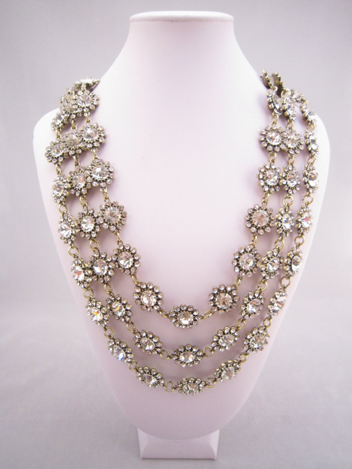 The Diva Diamante Statement Necklace Bib Costume by DBKJewels