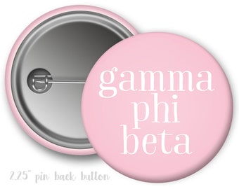 GPB Gamma Phi Beta Simple Single or Bulk 2.25" Pinback Button