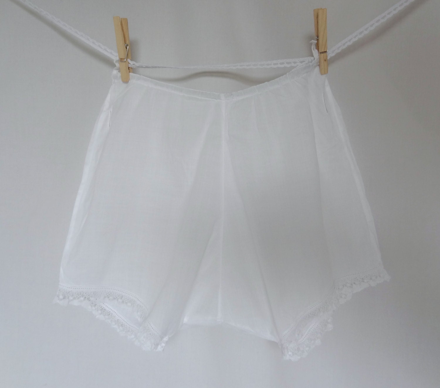 Tap pants or underwear in sheer white cotton by LilysVintageLinens