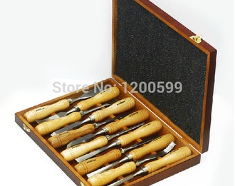 Brand New Quality 12 PCS Graver Wooden Tools Graver Knife Root Carve Wood Carving Tools Woodworking Chisel