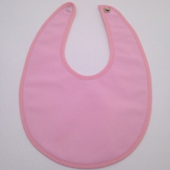 Pink Waterproof Fancy Bib Triple Layer Bib with Snap