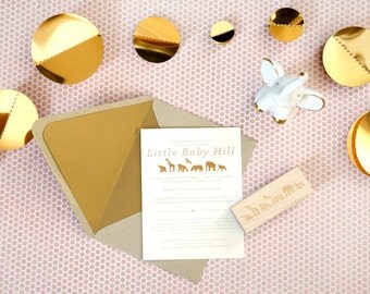 Safari Animals Baby Shower Invitation