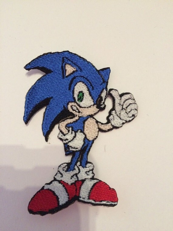 Sonic Embroidered Motif Iron/Sew on Patch by TheEmbroideryMaker