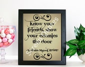 Real Housewives Printable Quote Art Adrienne Maloof "Know Your friends.." Printable Art, Quote Print, Printable Life Quote, Art Poster Gifts