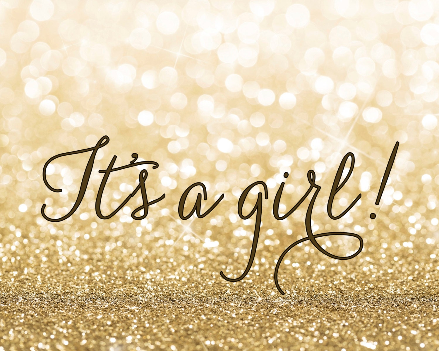 8x10 Printable It's a Girl Glitter Sign Home Decor