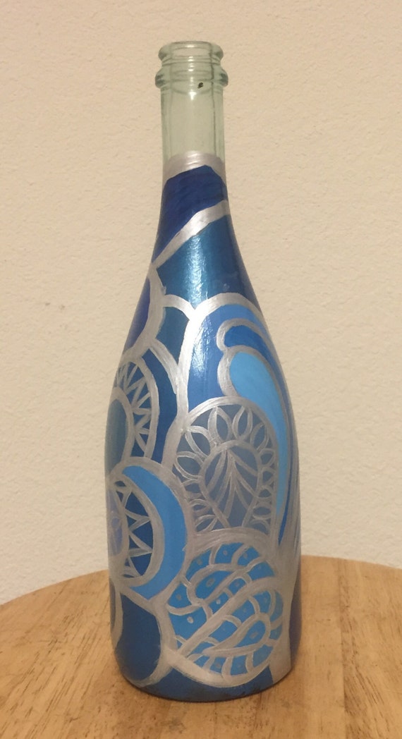 Items Similar To Hand Painted Wine Bottle On Etsy   Il 570xN.763349550 E9ts 