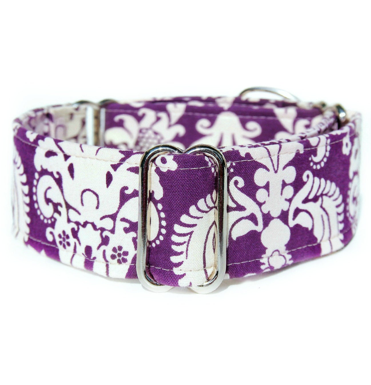 Purple Martingale Dog Collar Regal Classic Fabric Print