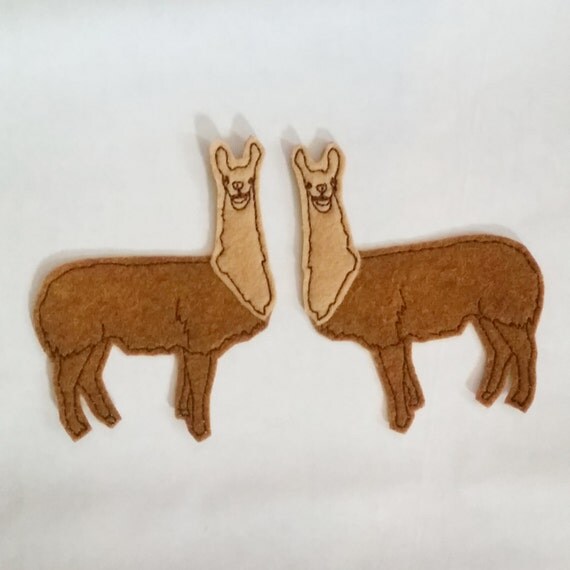 Dahlia Llama Iron on Patch Applique llamas llama patches