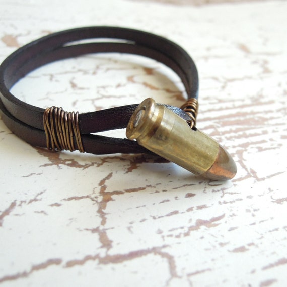 Leather bullet bracelet Clearance