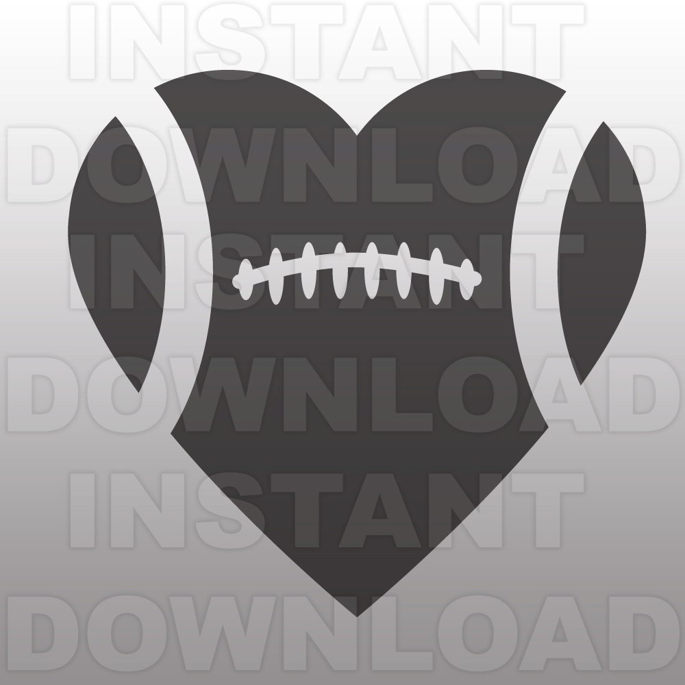 Download Football Heart SVG File Cutting Template-Clip Art for