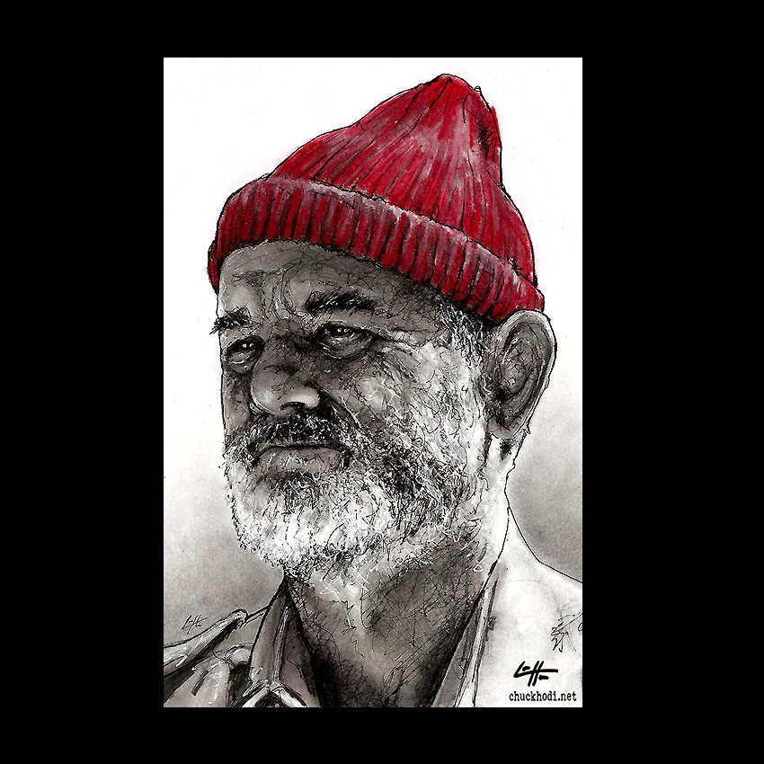 Print 11x17 Steve Zissou The Life Aquatic Wes