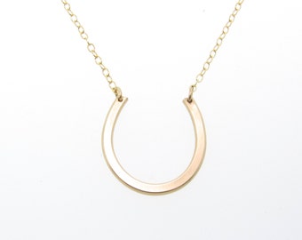 Gold Horseshoe Necklace, Anastasia Steele, Fifty Shades of Grey - 14K Gold, Gold Filled or Sterling Silver