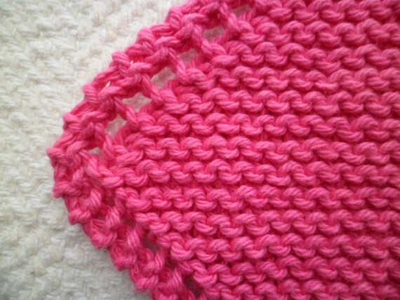 Hot Pink Cotton Dishcloth
