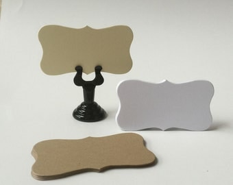 50 Mini Blank Place Cards - Flat Wedding Escort Cards - Blank Escort Cards - Table Seat Cards - DIY Wedding Escort Cards - Name Cards - E001