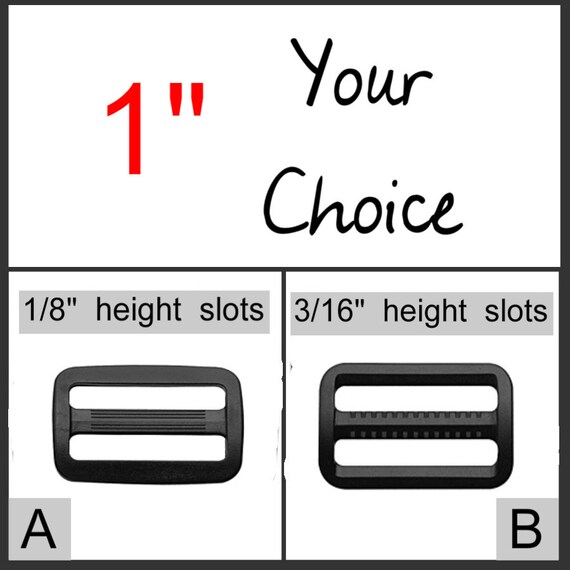 100 PIECES 1 Plastic tribar Slide Adjuster BLACK