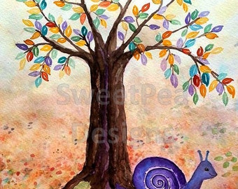 Smiling Violet original Watercolor Painting