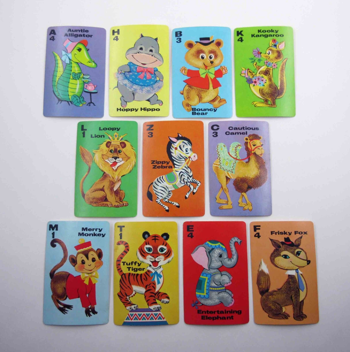 animal rummy playing cards