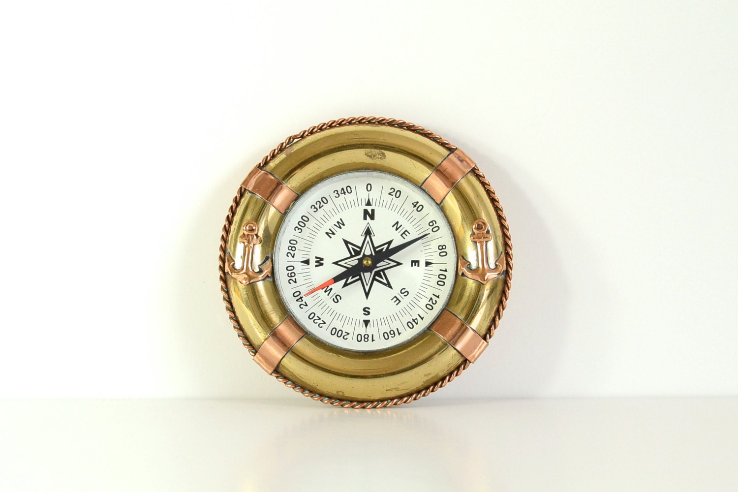 Decorative Compass Brass and Copper Nautical by TheNeighborsPool