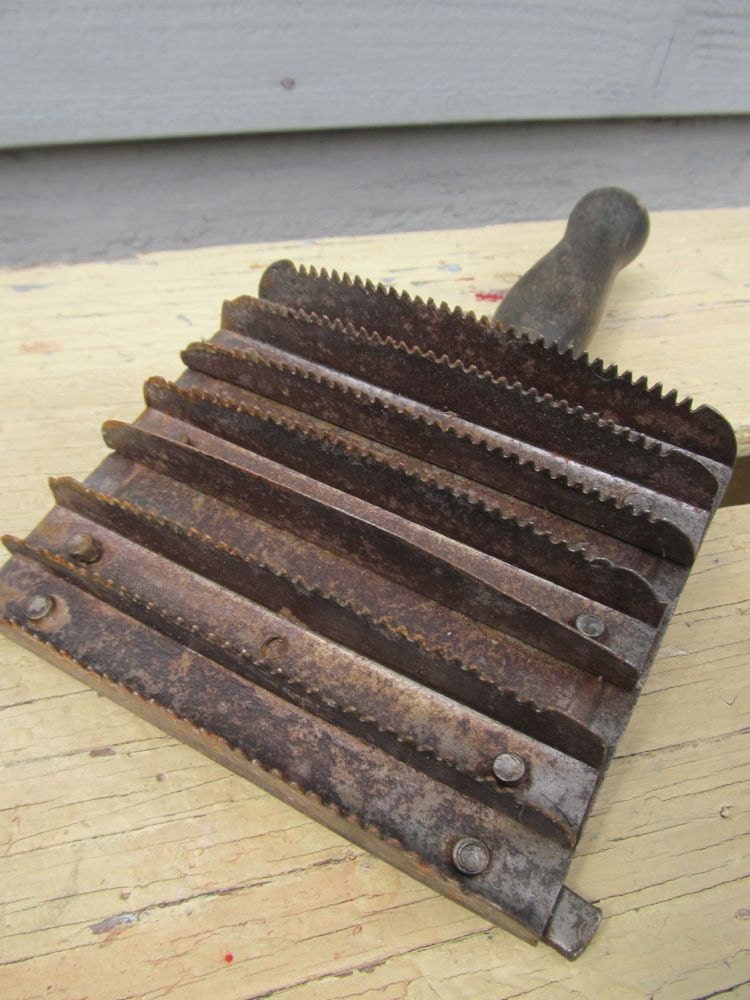 Vintage Curry Comb Horse Brush Shabby Rustic by PerfectPieLady