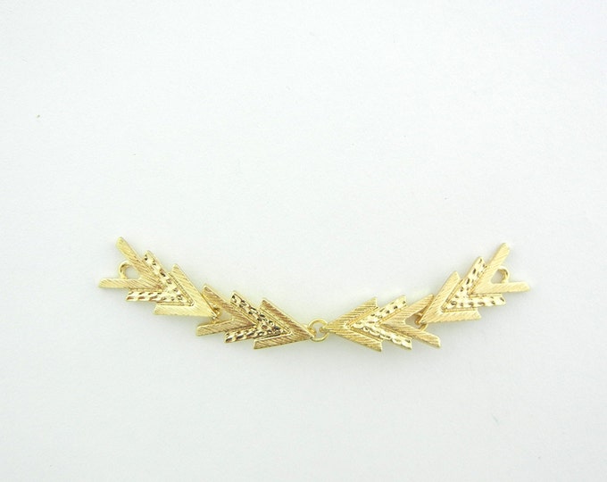 Double Arrow Pendant Gold-tone Jewelry Supplies