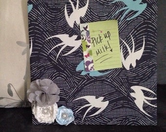 12x12 Fabric Covered Corkboard Message Center