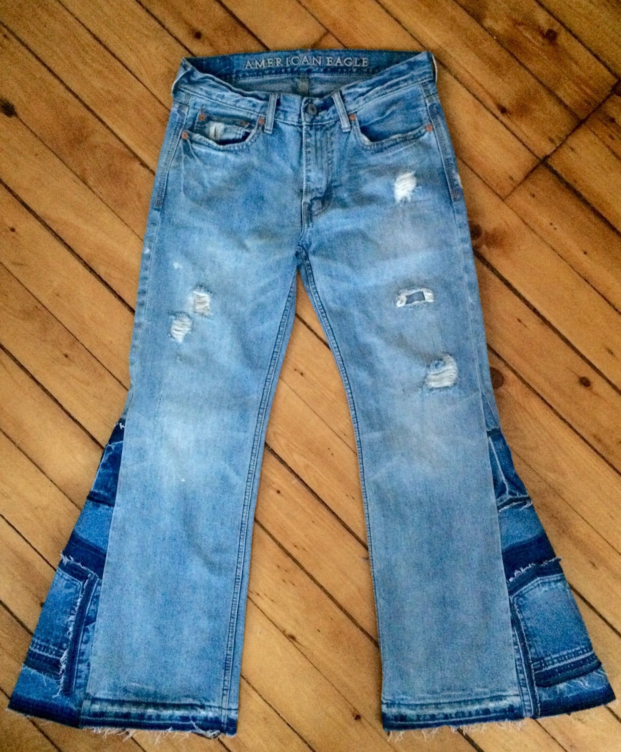 Mens Bell Bottoms 30 Waist upcycled American by BellBottomBleus