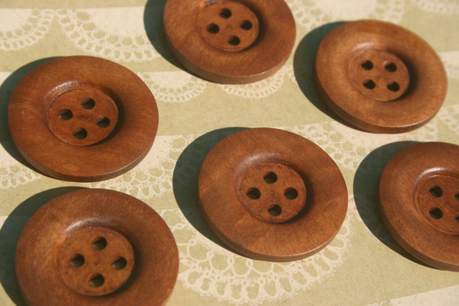 Large Wood Buttons Big Wooden Button Bulk by LittleRedCottage