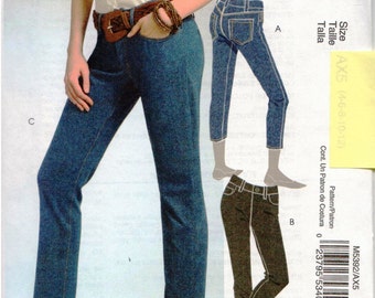 McCall's UNCUT Pattern M5392 - Misses Jeans in 2 Lengths - 4-12