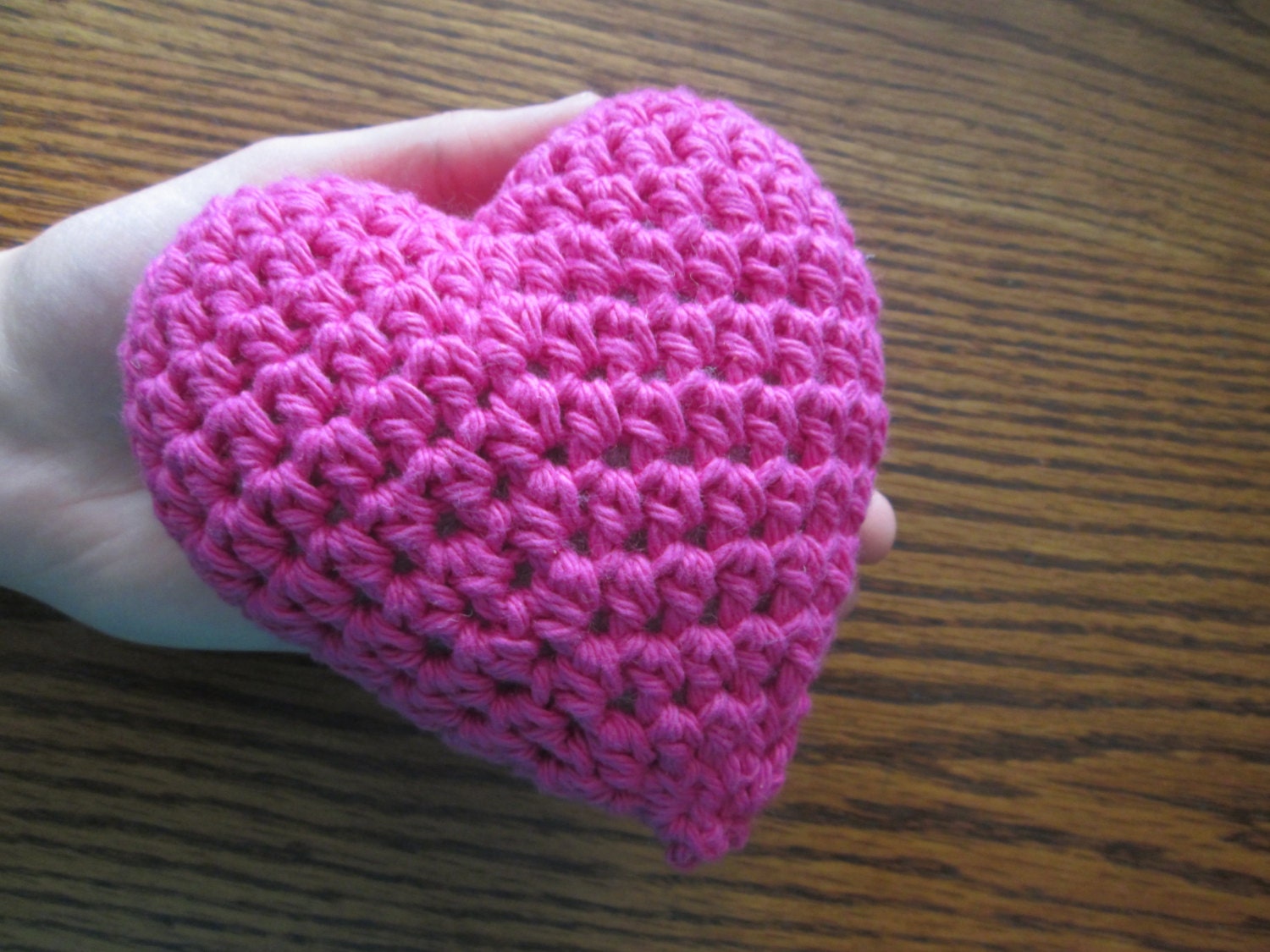 Large 3 Dimensional Amigurumi Crochet Heart