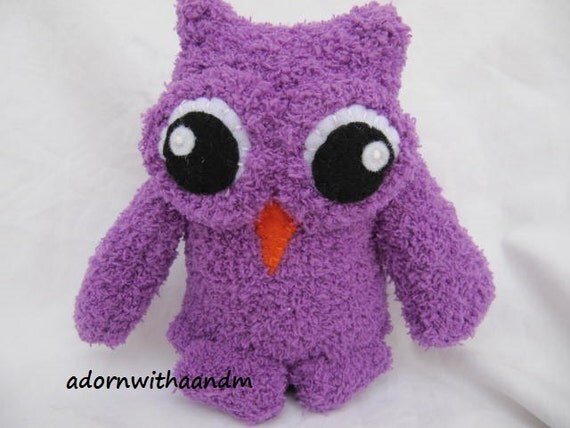 purple plush owl