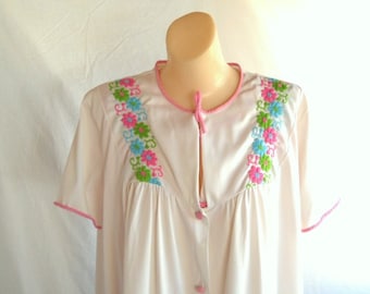Vintage Nightgown Vintage Peignoir Set Robe and Nightgown Lingerie Nylon Nightie