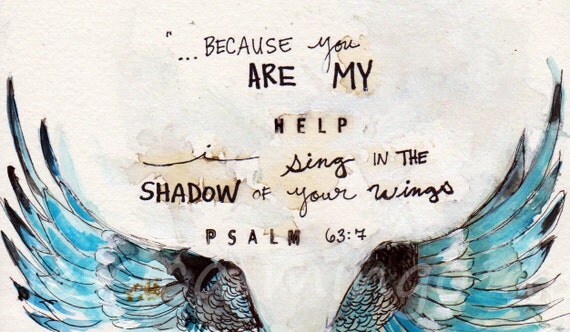 Wings Print bible verse art bible verse print Bible verse