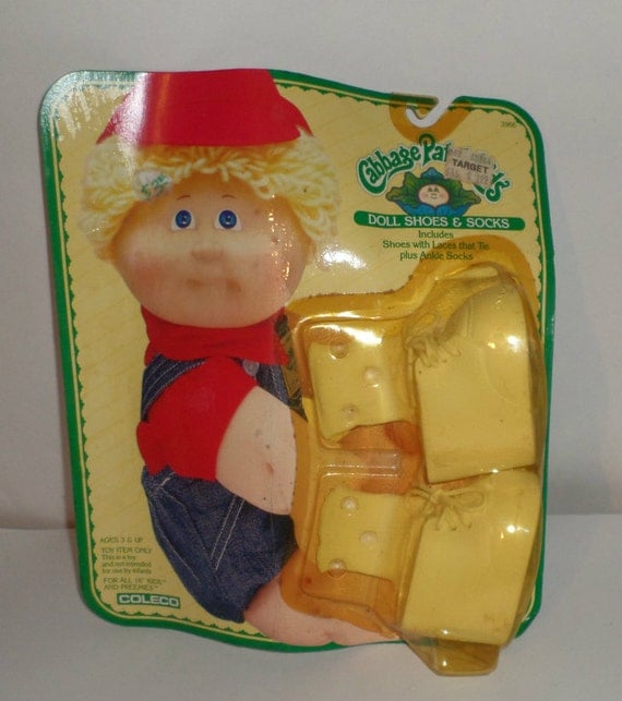 Vintage Cabbage Patch Kids Shoes and Socks Set 1984 Cabbage