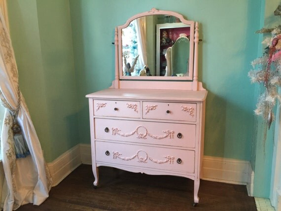 commode miroir vintage