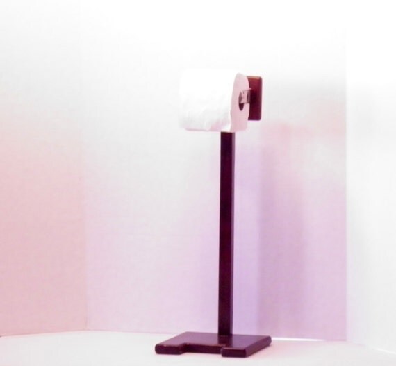 Purple Heart Pedestal Toilet Paper Holder Handmade Great for