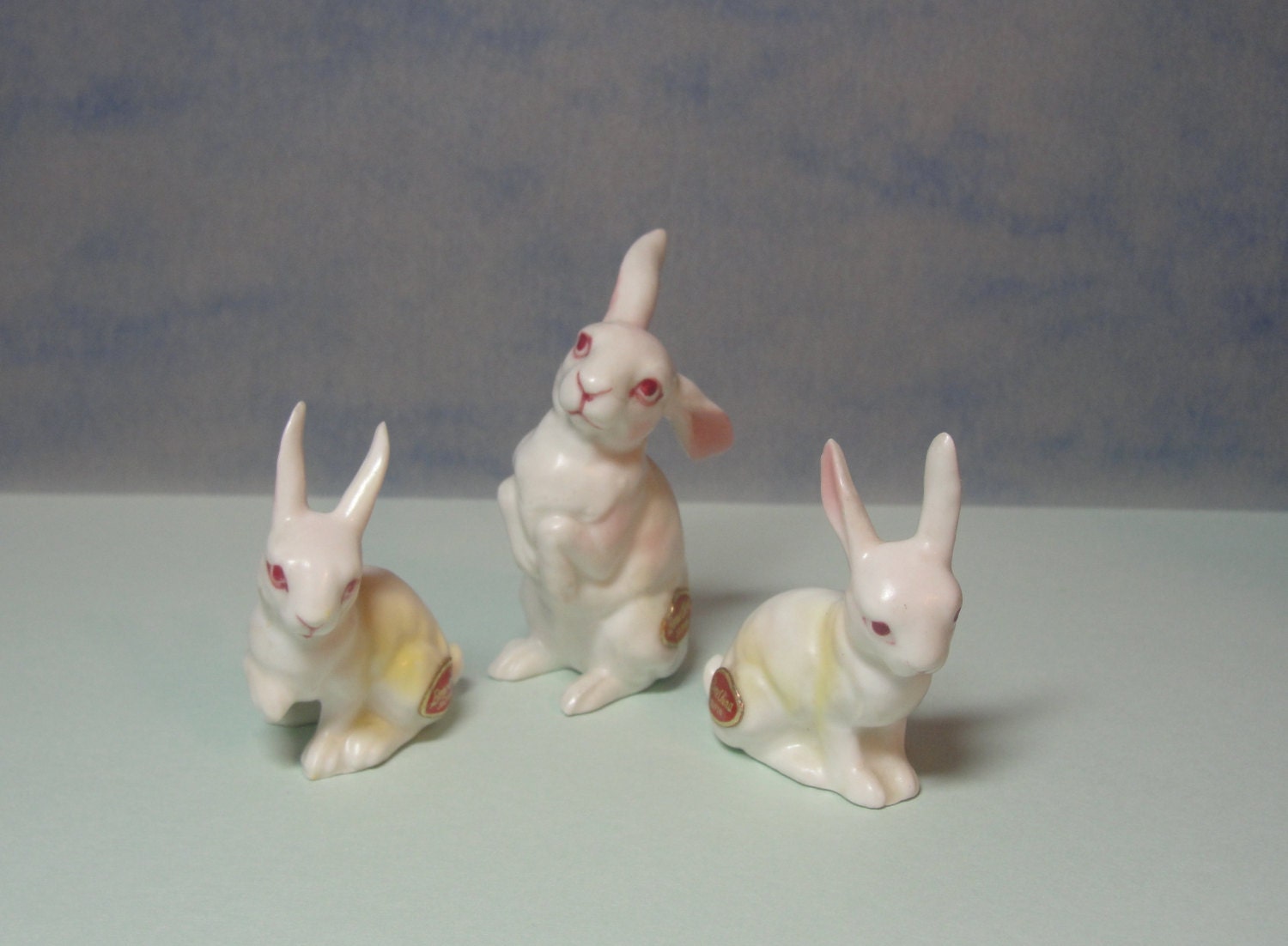 3 Adorable Bone China Bunny Rabbits from Japan by SandsCuriosities