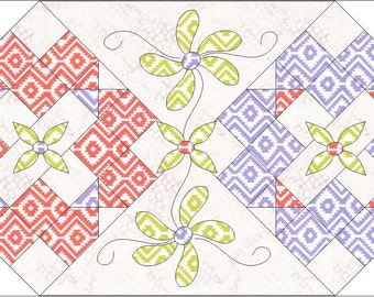 Posey Pops Tablerunner PDF Pattern by MadCreekDesigns