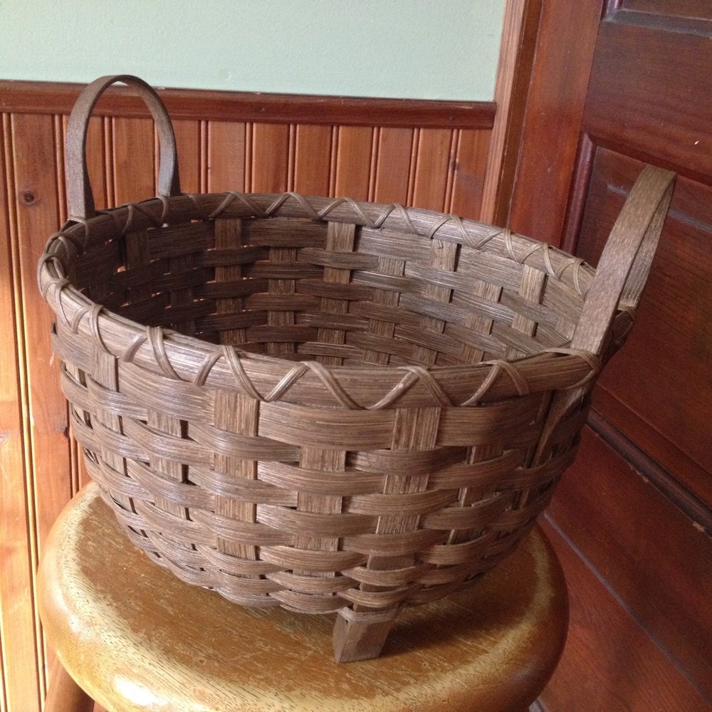 Footed Wool Basket