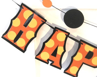 Halloween Birthday Banner, Halloween Birthday Decor, Halloween HAPPY BIRTHDAY Banner, October Birthday Banner, October Birthday Decor