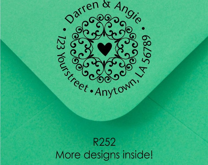 Personalized Custom Made Return Address Rubber Stamps R252