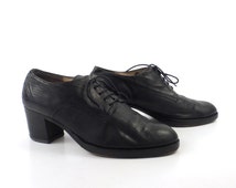 Oxford Black Heels Vintage 1990s Je an Paul Gaultier Leather Shoes ...