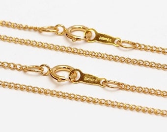 14Kt Gold filled Box Chain Necklace 28 inch 1mm with Spring