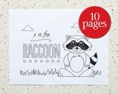 Woodland Wonderland Colouring Pages - Woodland Animals Coloring Book - printable pdf - Woodland instant download - Fox Coloring Pages