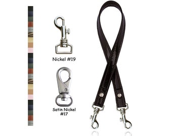 ON SALE! Genuine Leather Handbag Strap - 3/4" (.75-inch) Wide - Choose Leather Color, Length & Nickel or Satin Nickel Hooks