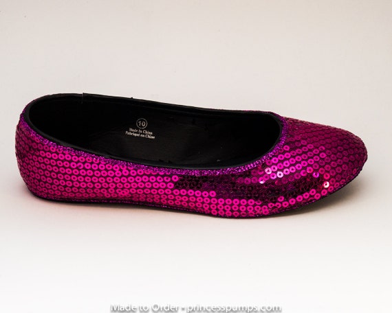 fuchsia pink ballet flats
