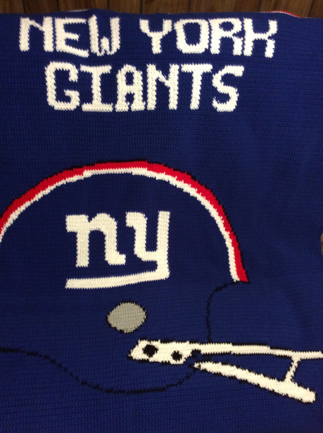 New York Giants crochet afghan blanket with by maltesedreamer