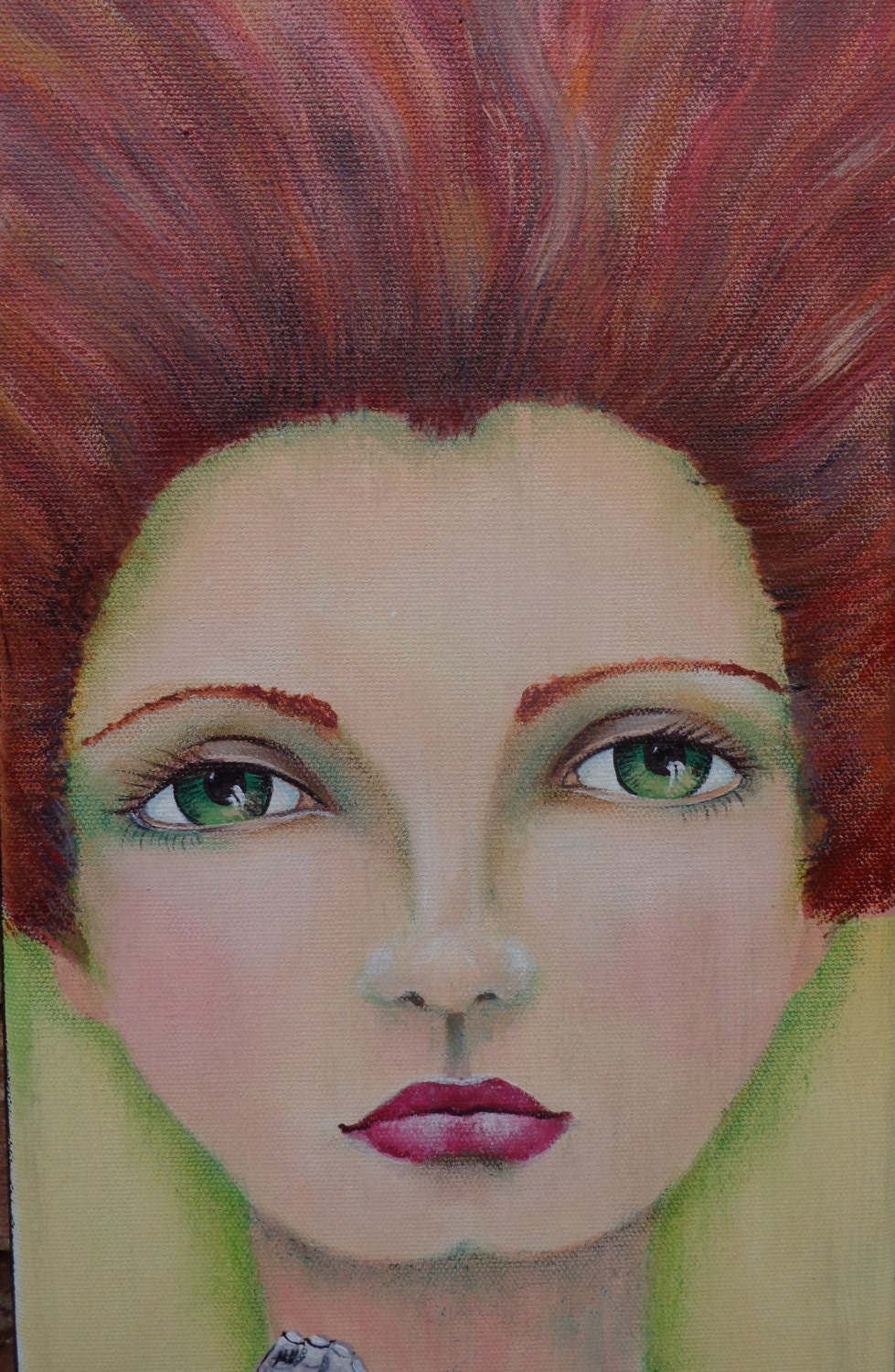 Original Mixed Media Fantasy Girl Painting By by VividSpirit