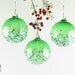 Blown Glass Christmas Ornament Suncatcher Ball Emerald Green Blossom Christmas Holiday Ornament