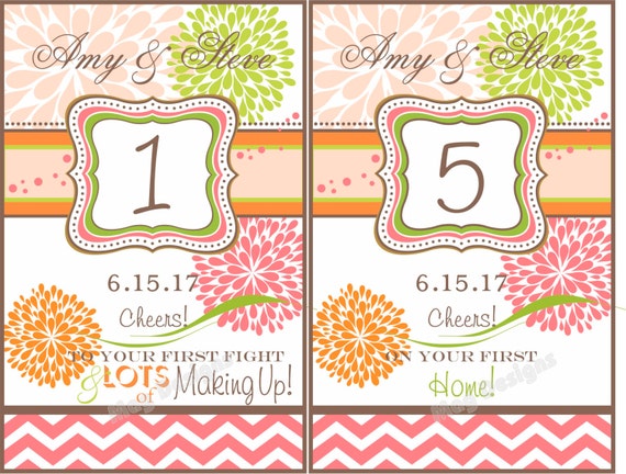  Wedding  Gift Anniversary  Labels Monogram Landmark  