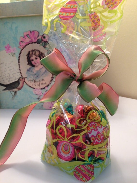 Clear Cellophane Easter Egg Bags...Crisp Cello with by JustTags